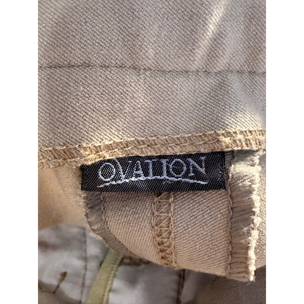 Ovation Full Seat Equestrian Riding Breeches Pants Size 28L Beige Horseback - Picture 7 of 10